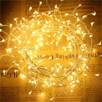 Christmas LED string lights silver wire cluster waterproof IP44 for holiday decor