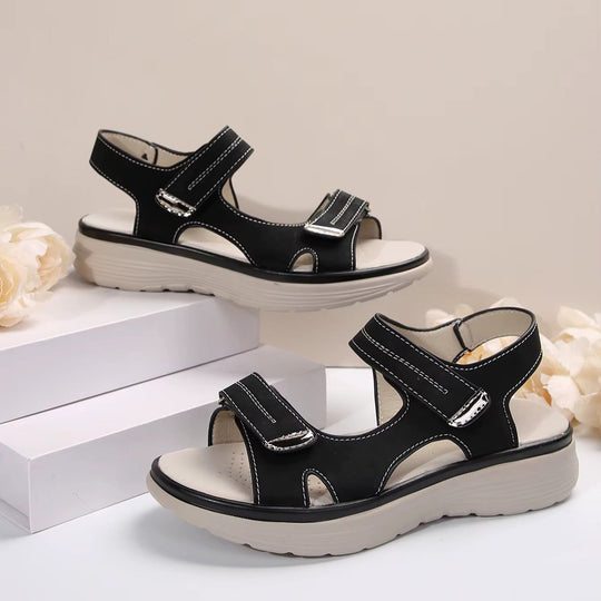 Women Sandals Mid Heel Slip-On