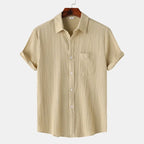 Rhea | Linen Shirt Men | Breathable Summer Shirt | Spread Collar, Classic Fit