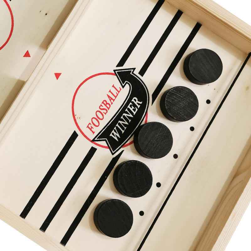 Halle | 2-in-1 Tabletop Game Set | Foosball & Shuffleboard | Wooden, Indoor