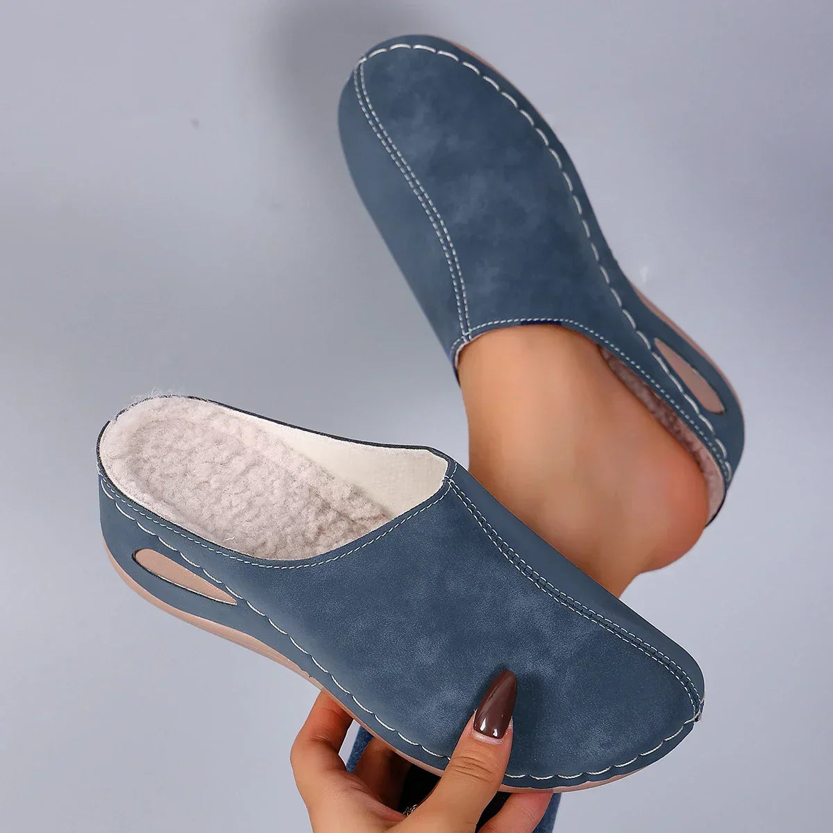 Orthopedic Slippers Women Cozy Warm Plush Cushioned Arch Support