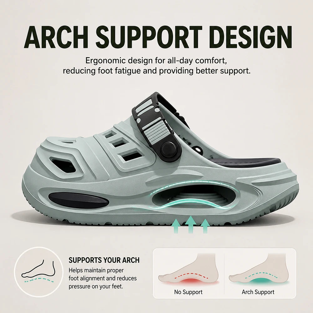 Men Orthopedic Sandals | EVA Clogs Lightweight Non Slip | Waterproof