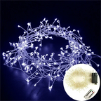Christmas LED string lights silver wire cluster waterproof IP44 for holiday decor