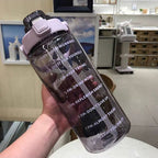 Della | 2L Water Bottle | Motivational Time Markings | BPA-Free, Large Capacity