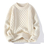 Christmas Jumper Men | Wool Blend Knitted Crewneck Pullover Sweater