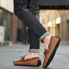 Men Leather Loafers Moccasin Slip On