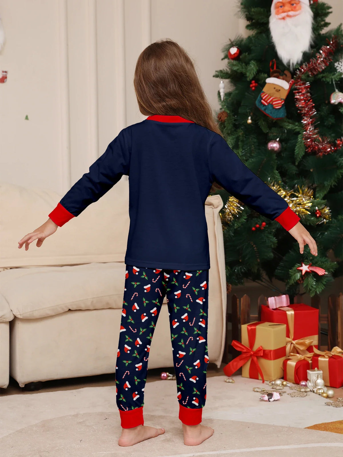 Christmas Pajamas Family Matching 2 Piece Set Xmas Letter Print