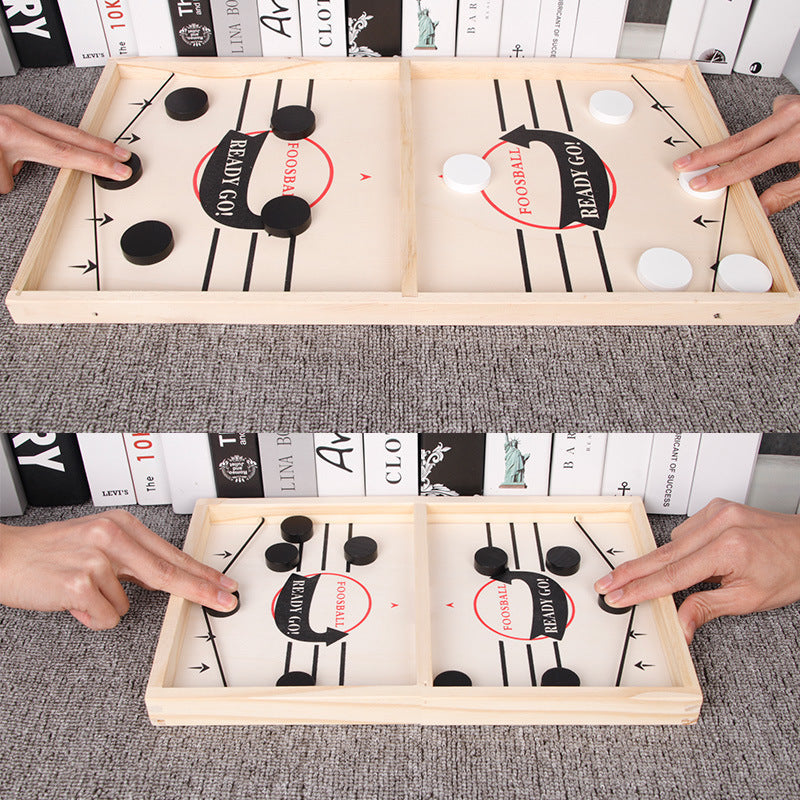 Halle | 2-in-1 Tabletop Game Set | Foosball & Shuffleboard | Wooden, Indoor