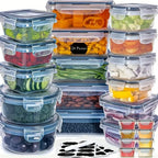 Uma | Food Storage Containers | 12-Piece Set, BPA-Free, Airtight Lids