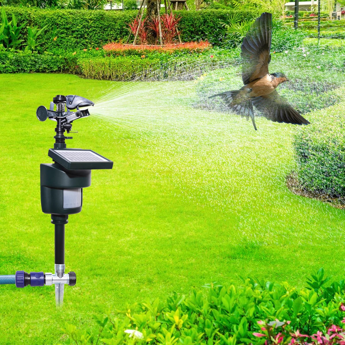 Solar Animal Repeller Motion Sensor Sprinkler Pest Deterrent Jet Spray