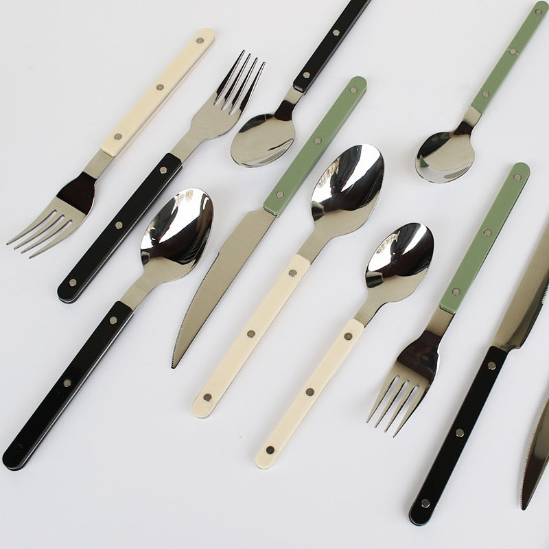 Ondine | Cutlery Set 24-Piece | Stainless Steel, Engraved Design | Serves 6