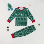 Christmas pajamas women 2 piece all over print loungewear set