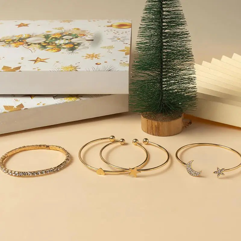 Jewelry Advent Calendar Women Christmas 24 Day Countdown Set