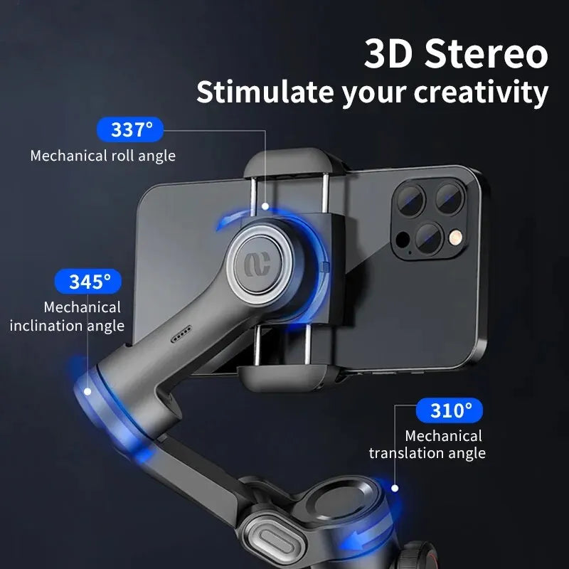 Willa | Smartphone Gimbal Stabilizer | 3-Axis, AI Tracking, Face Detection | Black