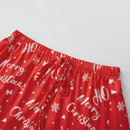 Women Christmas Pajamas 2 Piece Short Sleeve Lounge Set Shirt Shorts