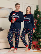 Christmas Pajamas Family Matching 2 Piece Set Xmas Letter Print