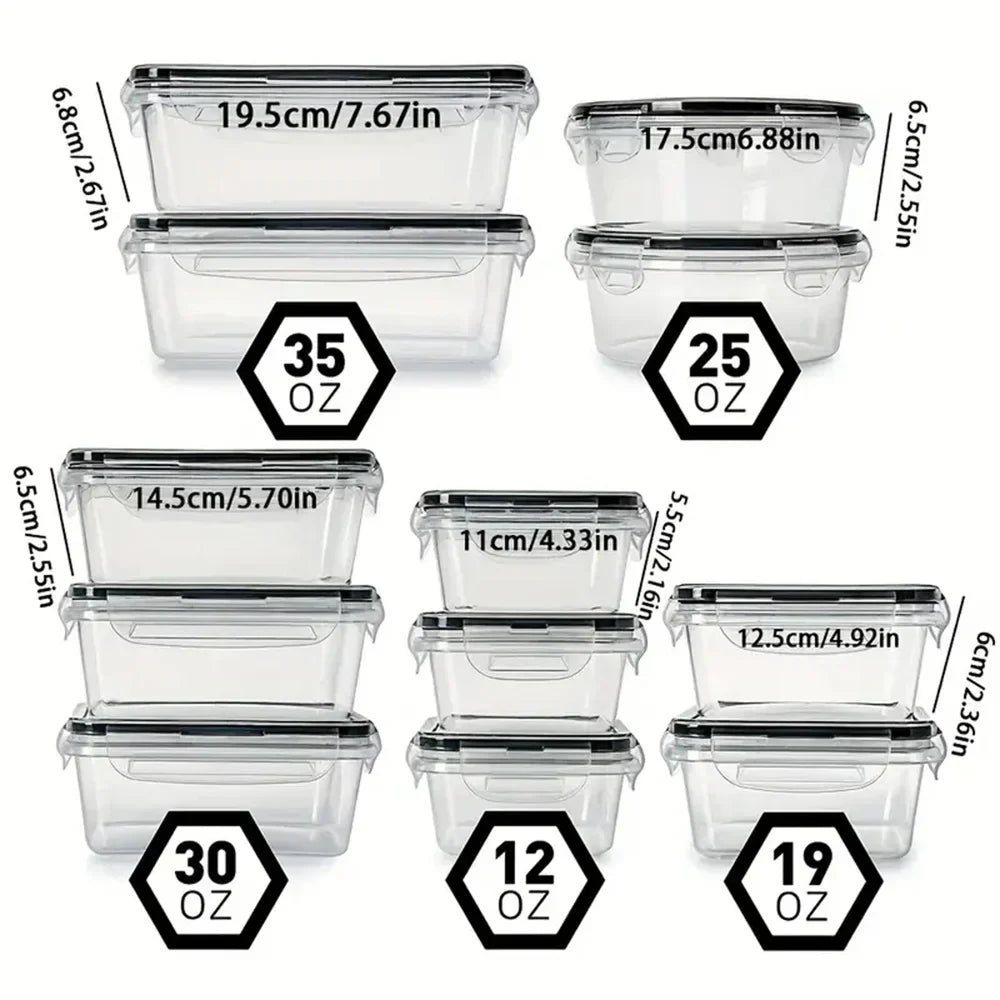 Uma | Food Storage Containers | 12-Piece Set, BPA-Free, Airtight Lids