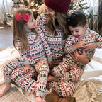 Christmas pajamas family matching 2 piece allover print sleepwear set