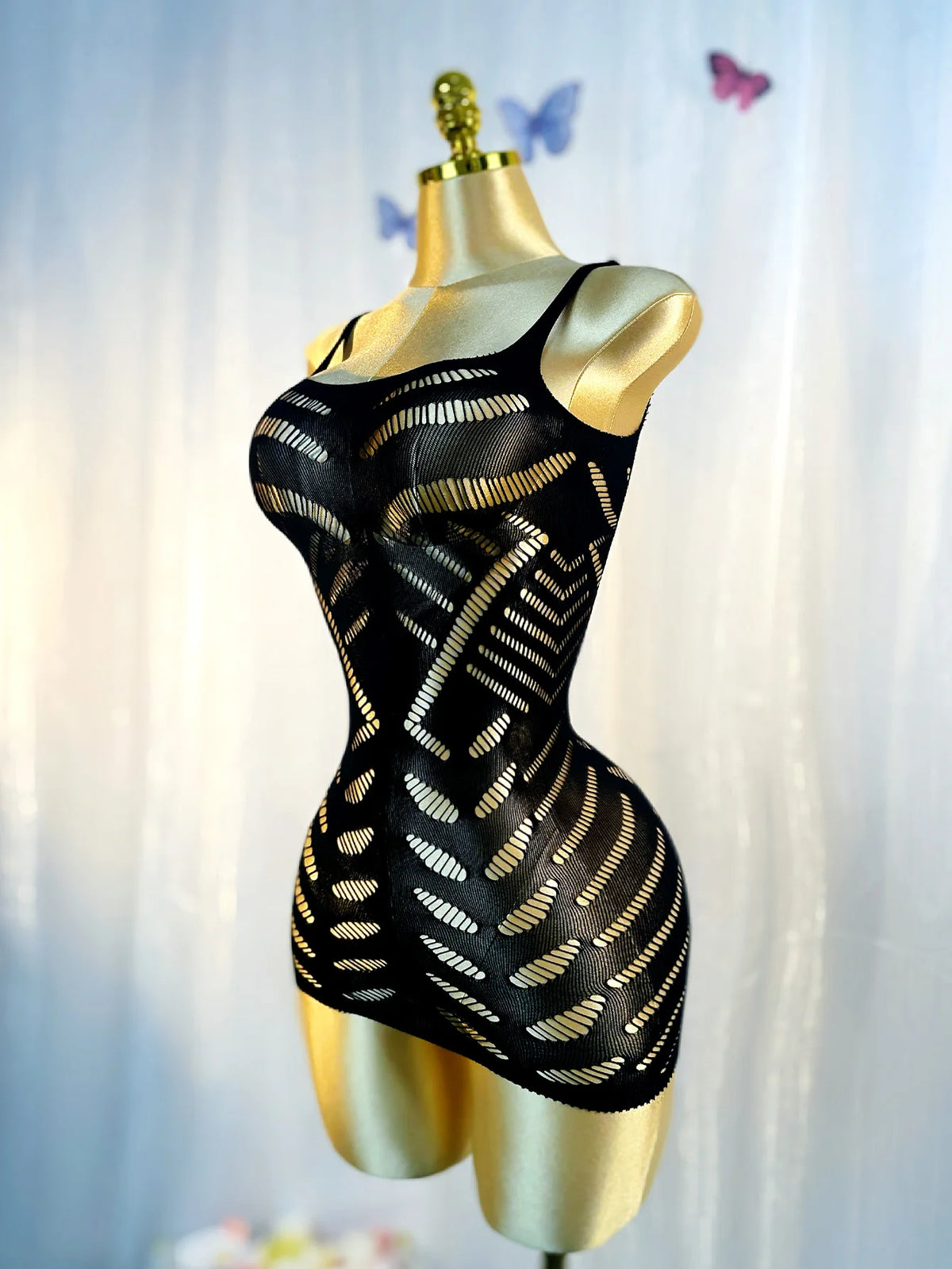Beach Cover Up Dress Women Sexy Knitted Fishnet Hollow Out