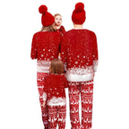 Christmas Pajamas Women Plus Size Winter Reindeer Print Set