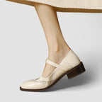 Orthopedic Flats Women Mary Jane Shoes Low Heel Casual Ankle Strap