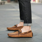 Men Leather Loafers Moccasin Slip On