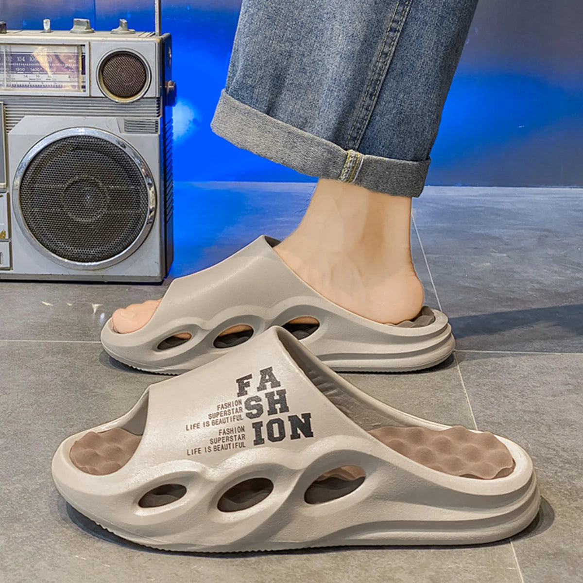 Men Orthopedic Sandals | Thick Sole Non-Slip Summer Massage Slippers