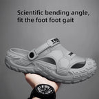 Men Orthopedic Sandals Ankle Strap Thick Soft Sole Cork Footbed