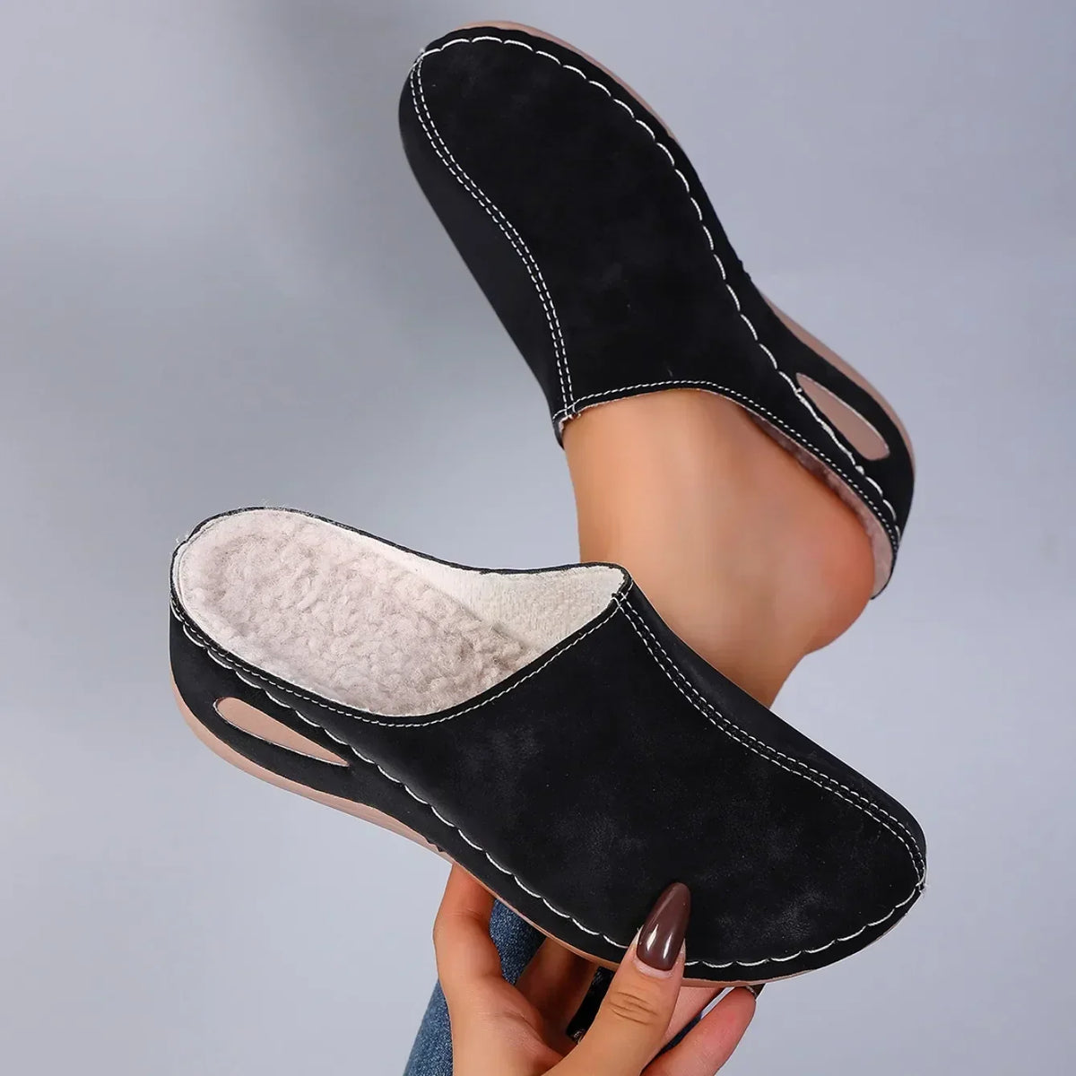 Orthopedic Slippers Women Cozy Warm Plush Cushioned Arch Support