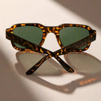 Halle | Acetate Bold Frame Retro Sunglasses