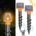 Solar Animal Repeller Sound Wave Underground Mole Snake Waterproof