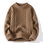 Christmas Jumper Men | Wool Blend Knitted Crewneck Pullover Sweater