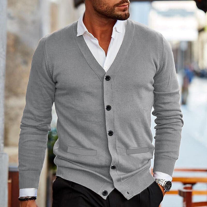 Men Knit Cardigan Comfortable Fit