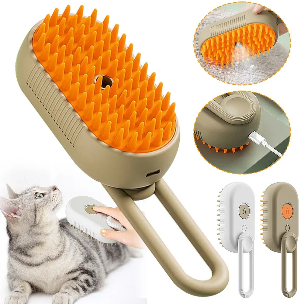 Jolie | Pet Steam Brush | 3-in-1 Electric Grooming Tool | Dogs & Cats