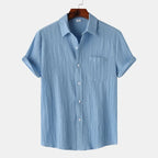 Rhea | Linen Shirt Men | Breathable Summer Shirt | Spread Collar, Classic Fit