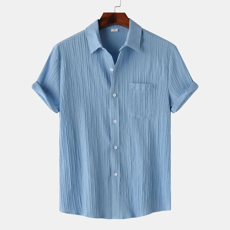 Rhea | Linen Shirt Men | Breathable Summer Shirt | Spread Collar, Classic Fit