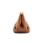 Odette | Clutch Bag | Origami Fold, Gold Handle | Microfiber Leather