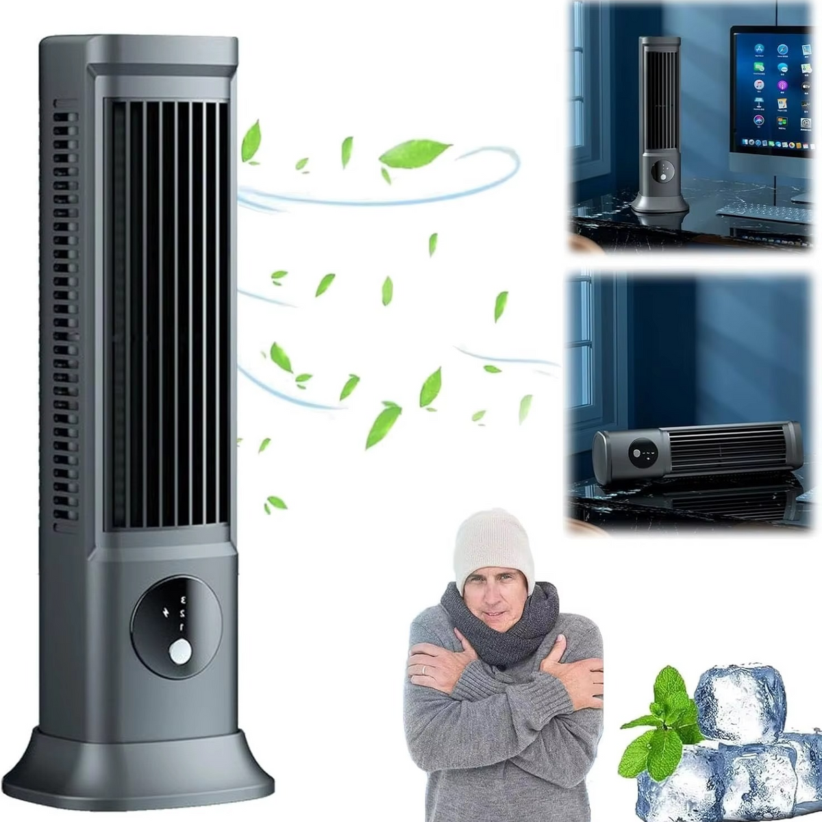 Portable Air Conditioner 3 Speed Cooling Fan Compact Quiet