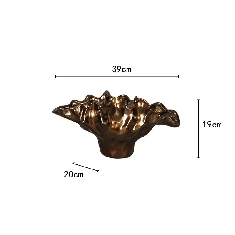 Decorative Bowl | Bronze Resin, Tabletop Vase | Delphine