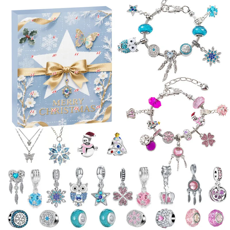 Charm Bracelet Advent Calendar Christmas 24 Days DIY Jewelry Kit