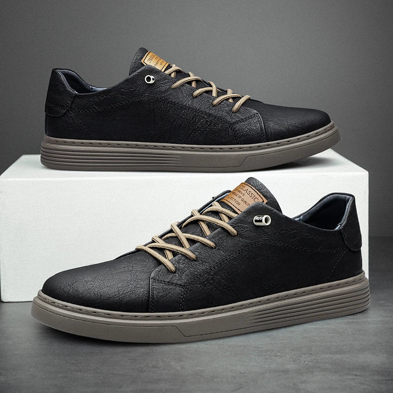 Mila | Men's Sneakers | Faux Leather, Cushioned Sole | Casual
