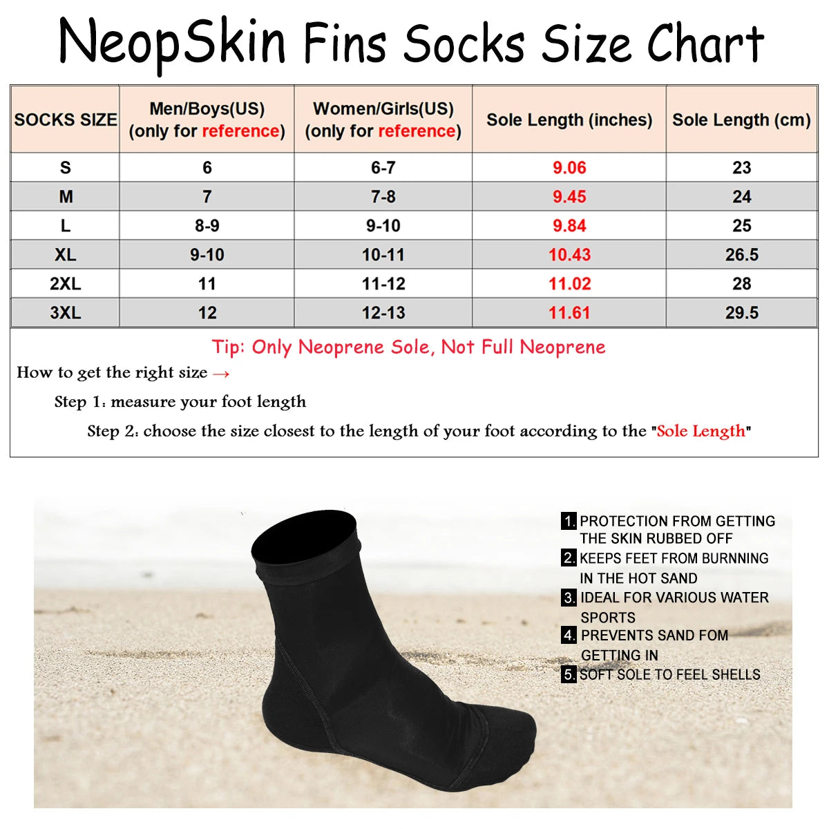 Water Shoes Thin Fin Socks Unisex Sand Protection Barefoot Feel