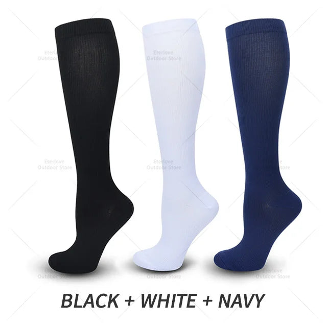 Vada | Compression Socks | Knee High, 15-20 mmHg | 3 Pairs, Unisex