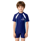 Girls Swimsuit One Piece Short Sleeve Toddler Kids 3 to 10 Years