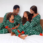 Christmas pajamas family matching 2 piece allover print sleepwear set