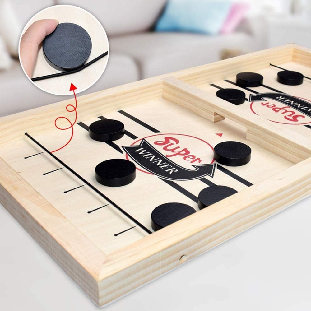 Halle | 2-in-1 Tabletop Game Set | Foosball & Shuffleboard | Wooden, Indoor
