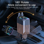 Car Charger 120W | 4-in-1 Retractable, USB-C & Cigarette Lighter | Aria