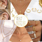 Jewelry Advent Calendar Gold 24 Days Necklace Bracelet Earring Set