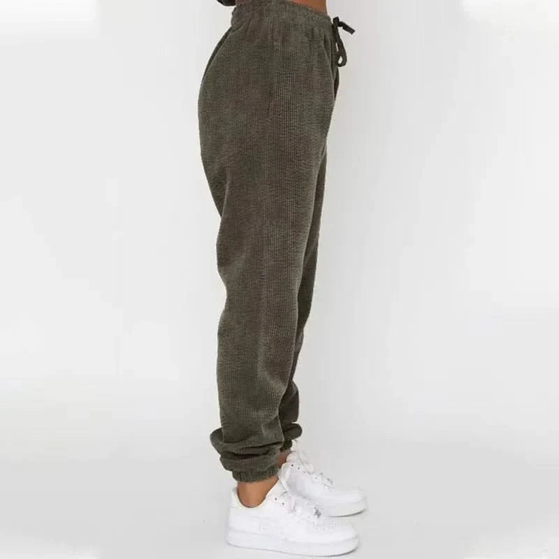 Women Corduroy Sweatset Relaxed Fit 2 Piece Lounge Set