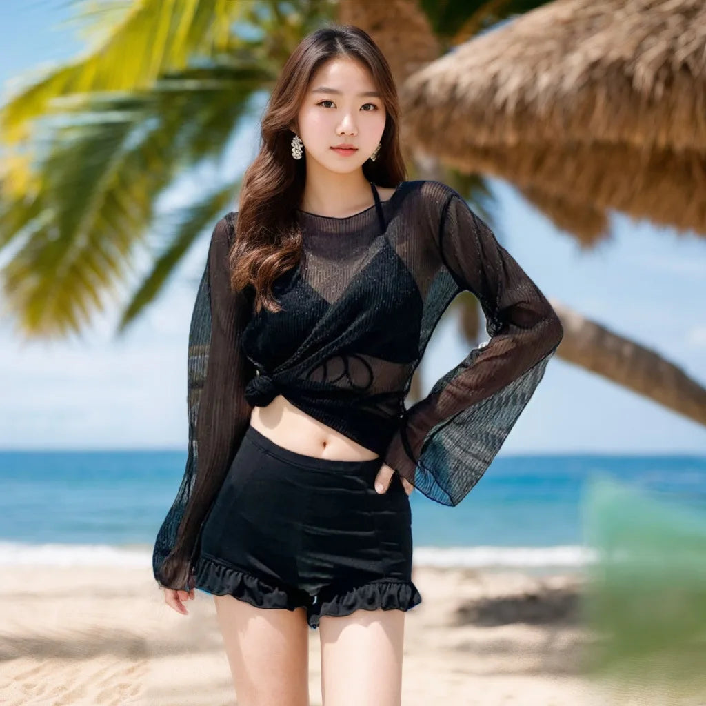 Women One Piece Swimsuit Tummy Control Slimming Modest Dress Style